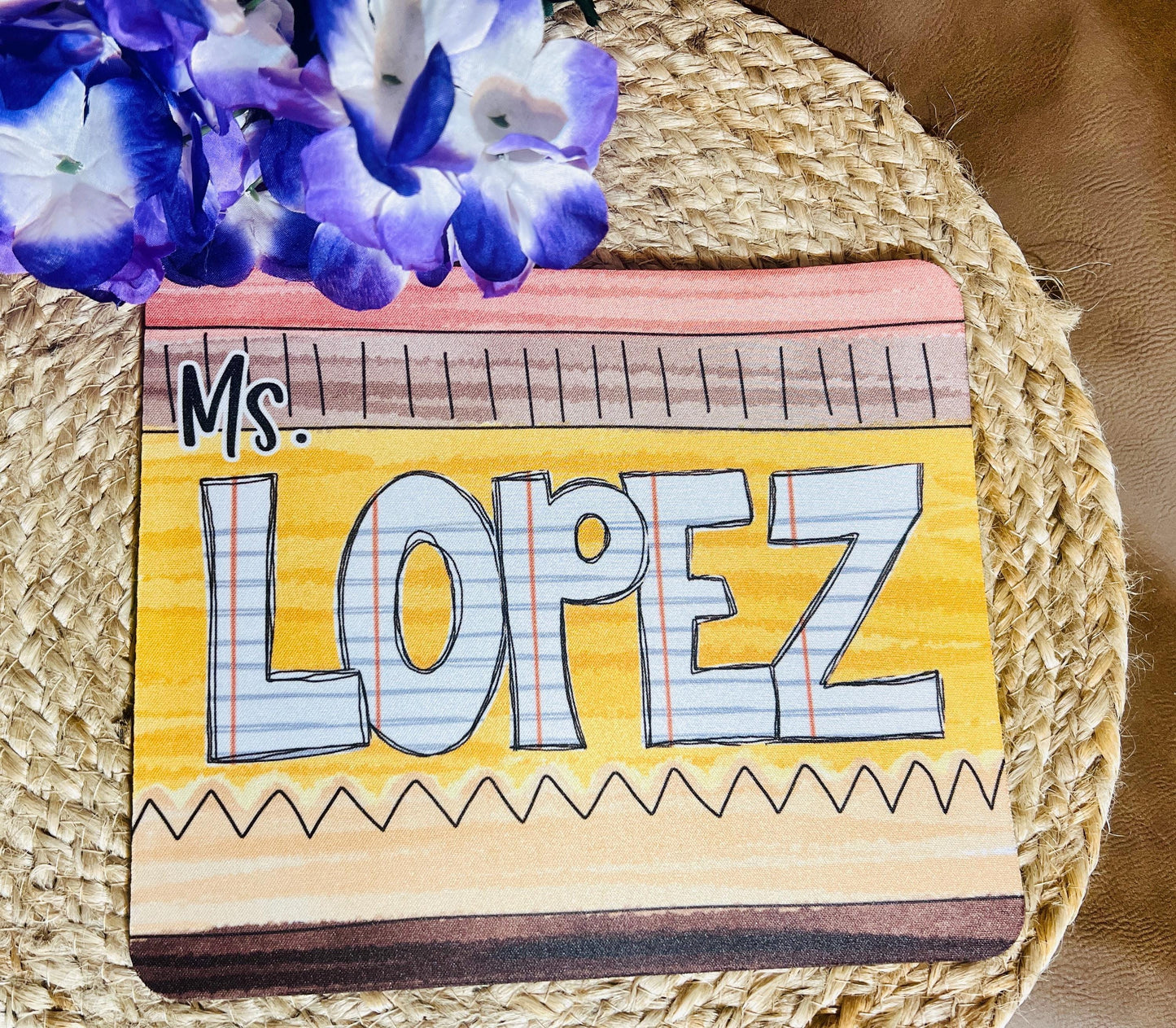 Teacher Notebook style Mousepad gift Teacher Appreciation