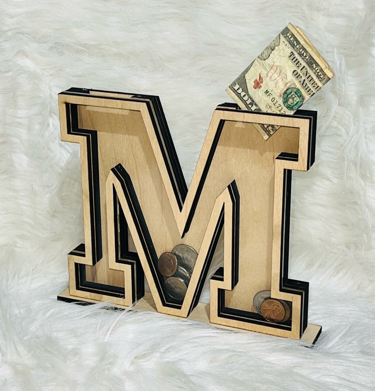 Personalized Animal Wooden Bank, Custom Name, Nursery Decor