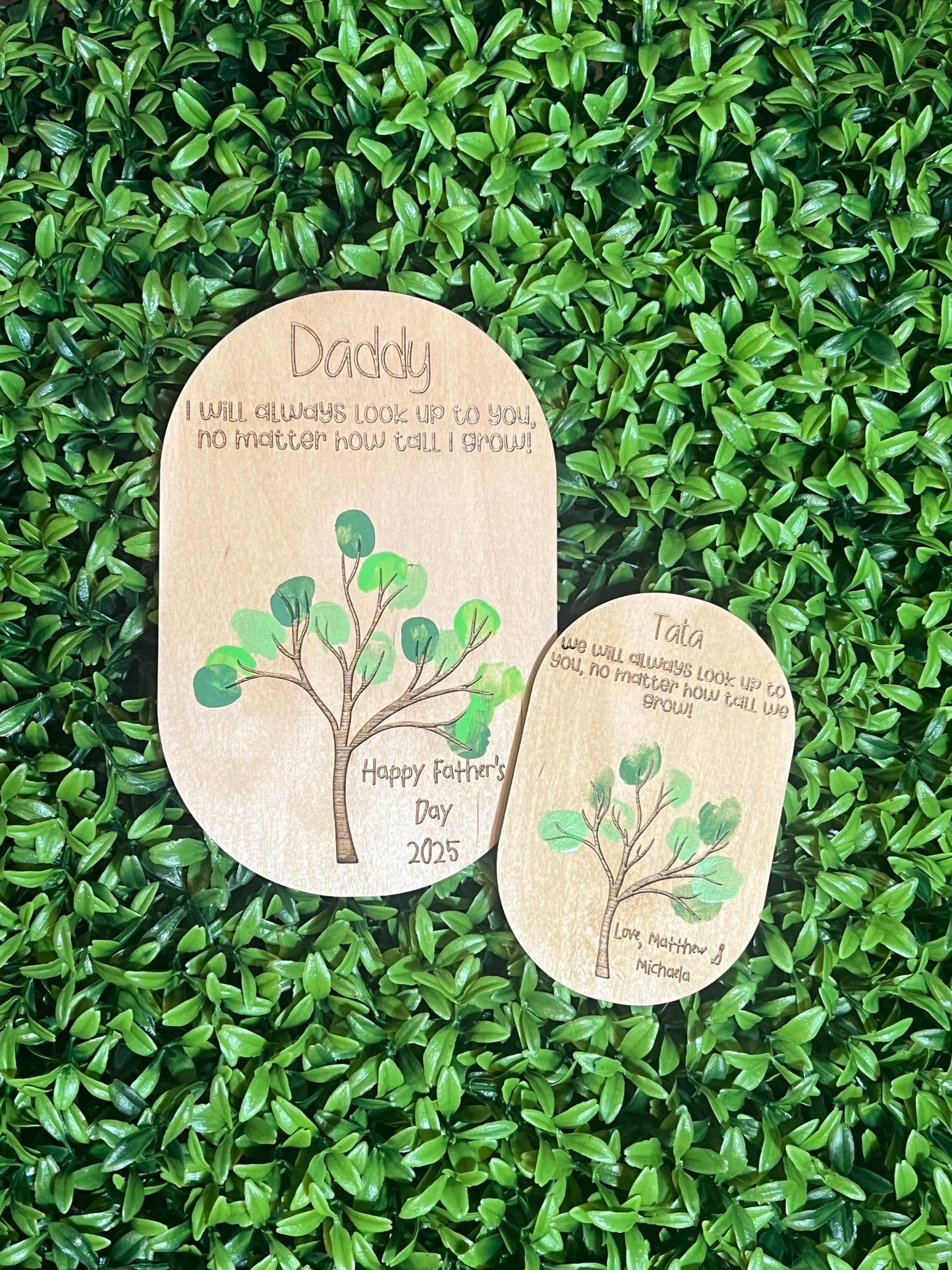 Fingerprint Tree Father's Day Magnet, Personalized Dad Gift