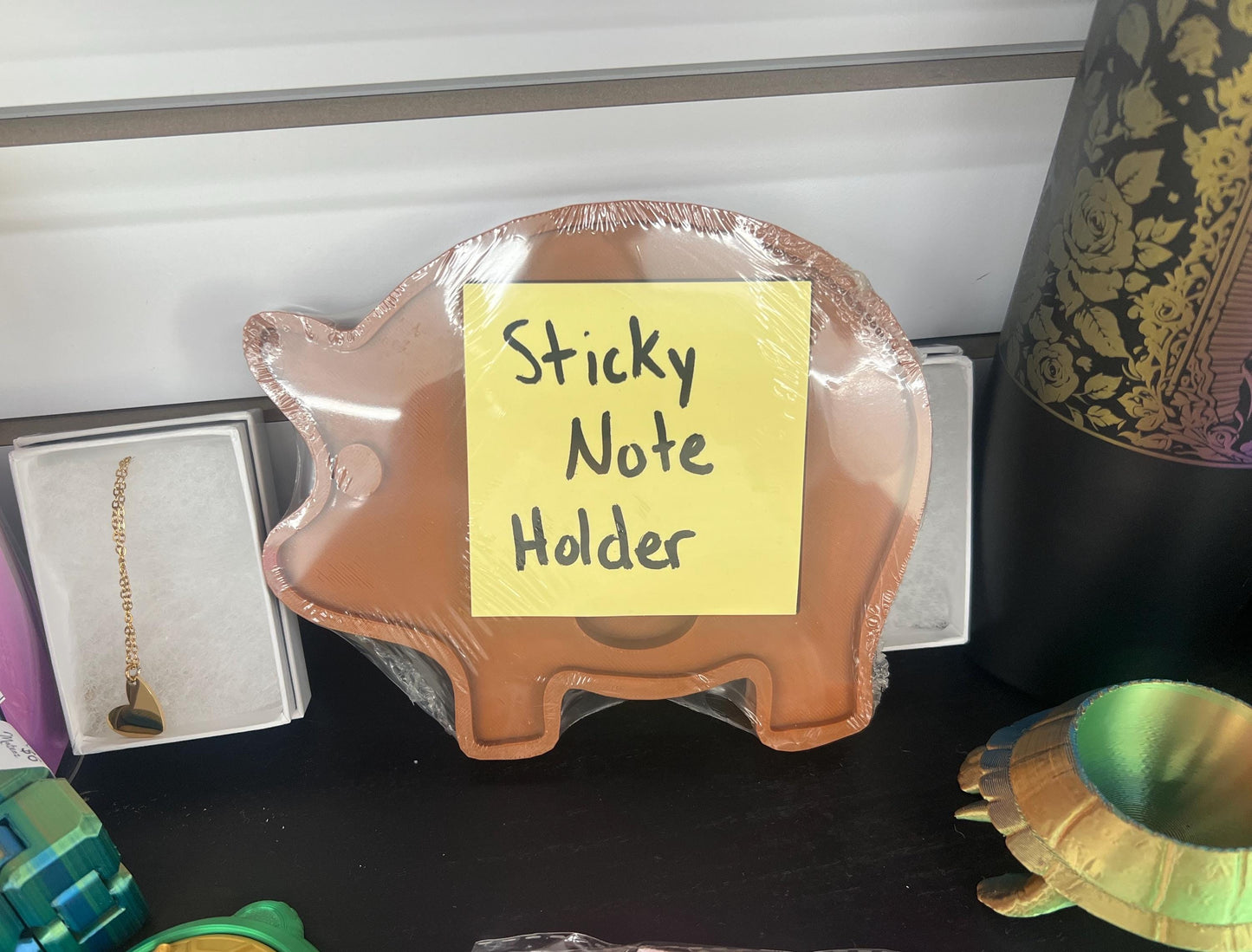Maranito sticky note holder/ office supplies/ piggy/ pig