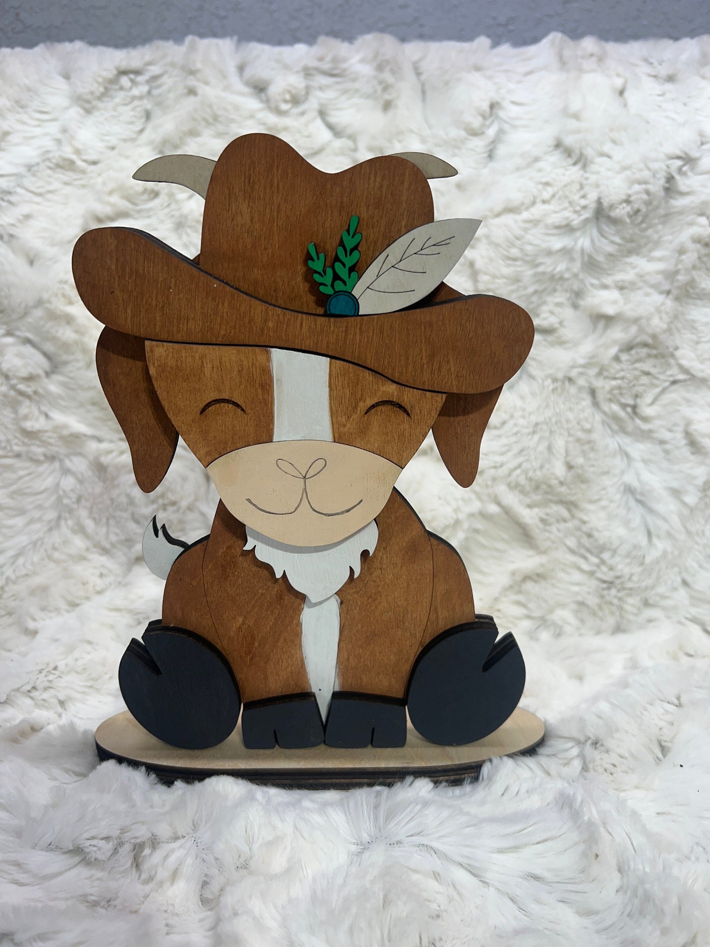 Interchangeable Hats for Shelf Sitters, Option B, Laser Cut and Hand Painted