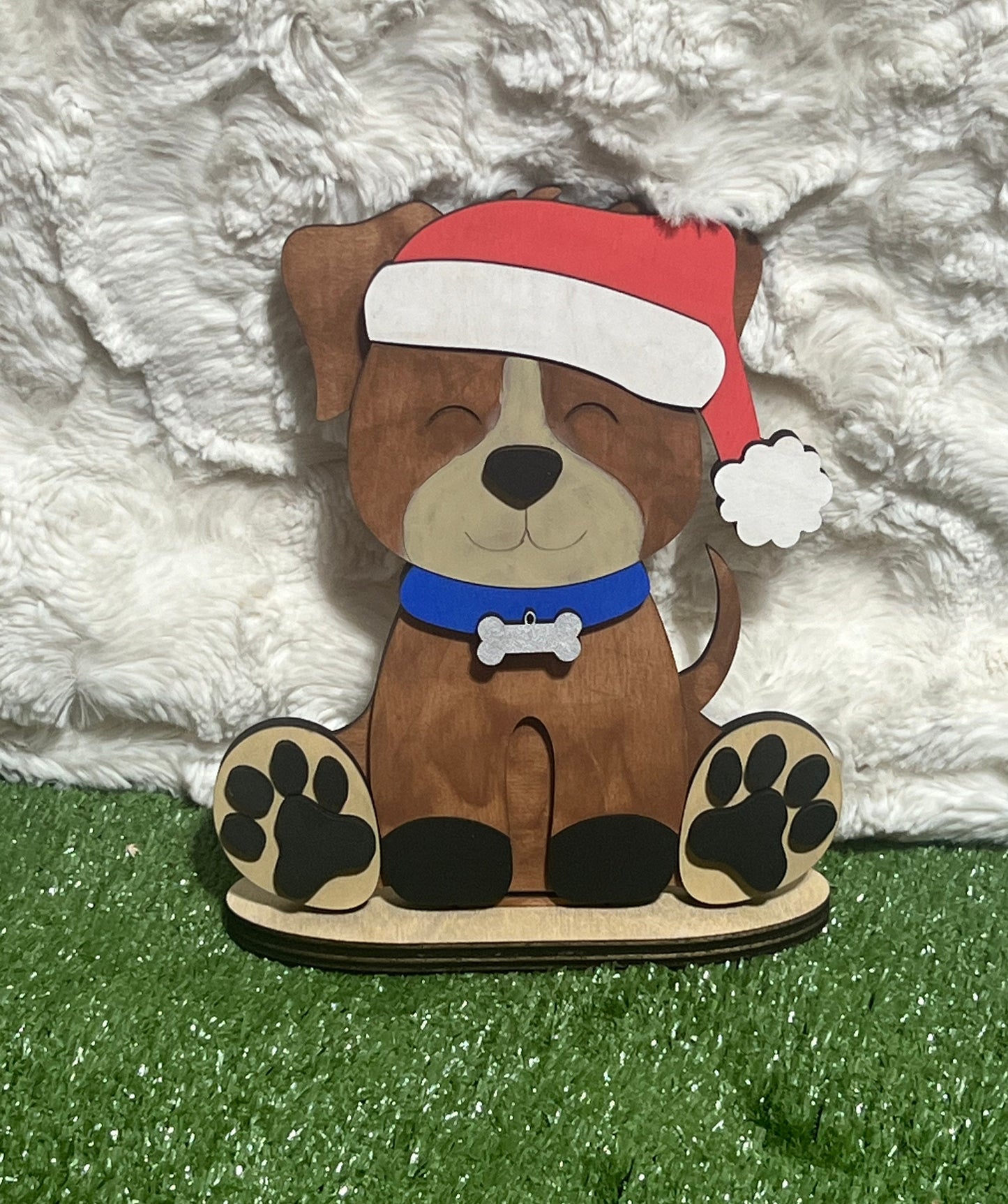 Hand Painted Highland Cow Shelf Sitter with Interchangeable Hats