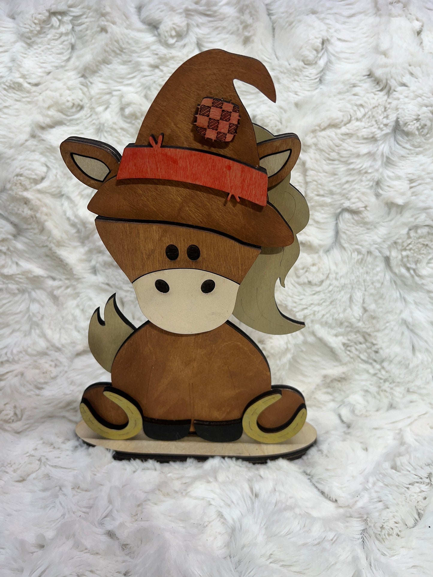 Interchangeable Hats for Shelf Sitters, Option B, Laser Cut and Hand Painted