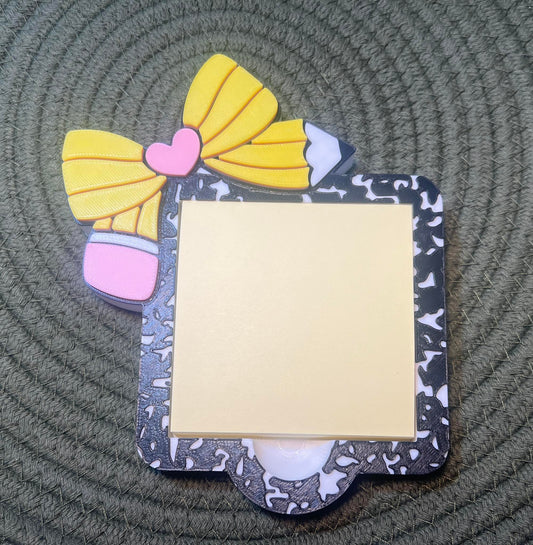 Porta notas adhesivas con forma de lazo para lápices de composición (WS)