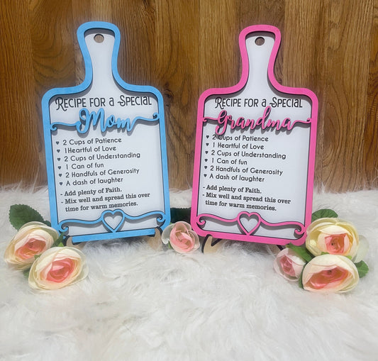 Mom's Recipe Decorative Cutting Board, Mother's Day Gift