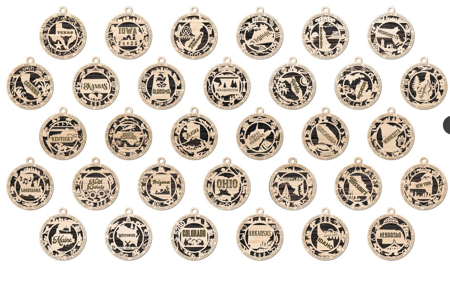 State Ornament, Handcrafted Home Decor