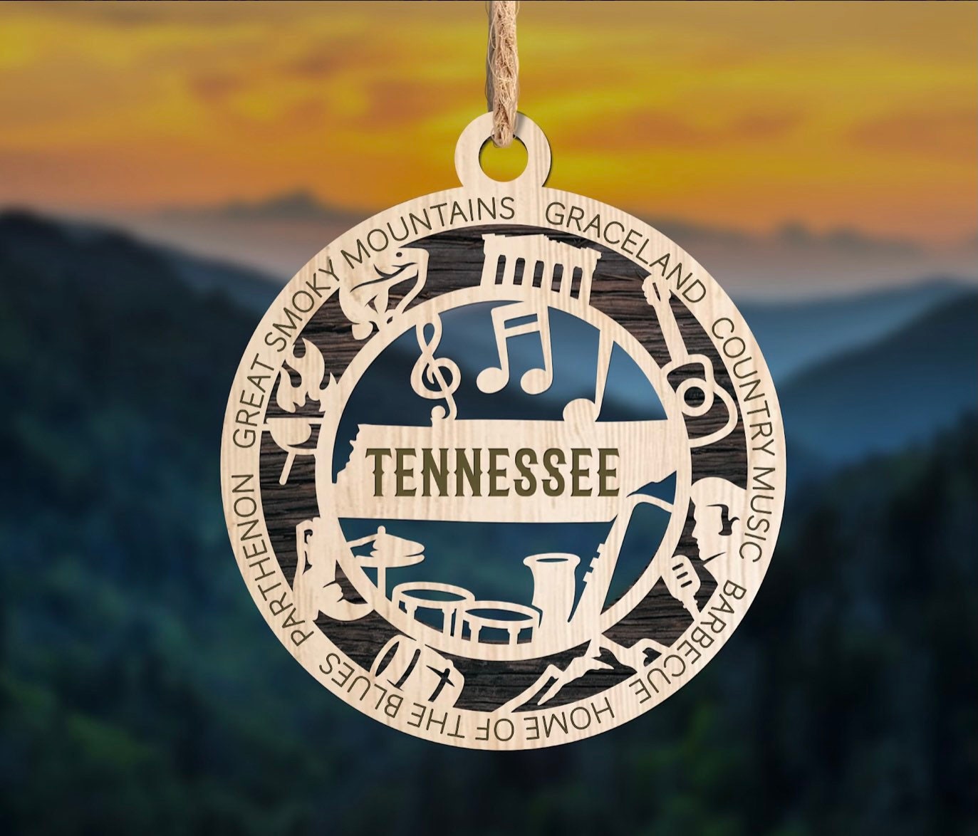 State Ornament, Handcrafted Home Decor