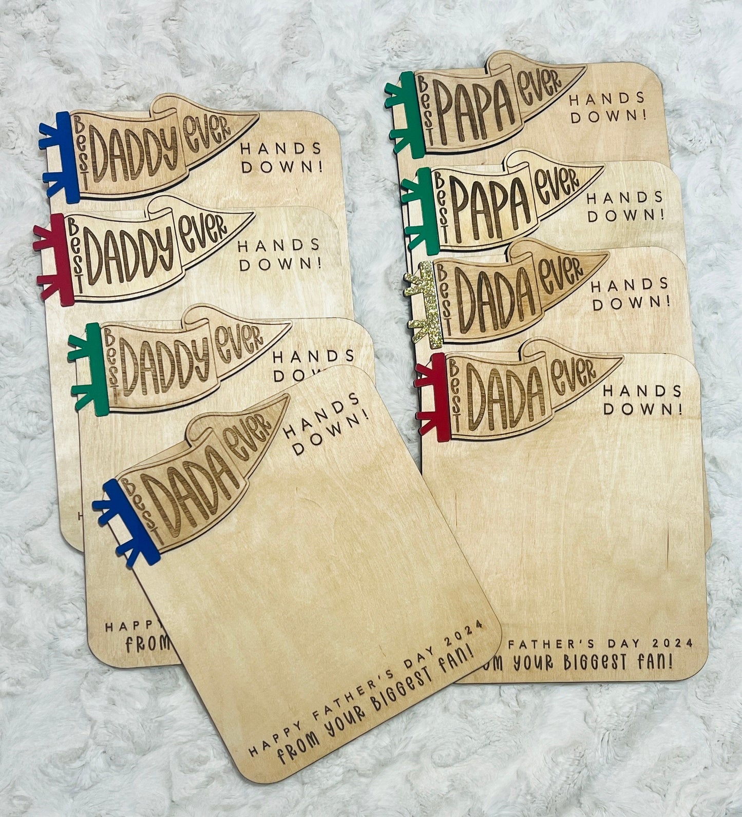 Personalized Handprint Father's Day Plaque, Child Art