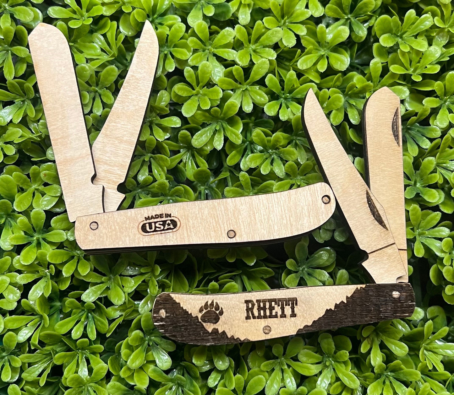 Personalized Wooden Toy Knife, Pretend Play Pocket Knife