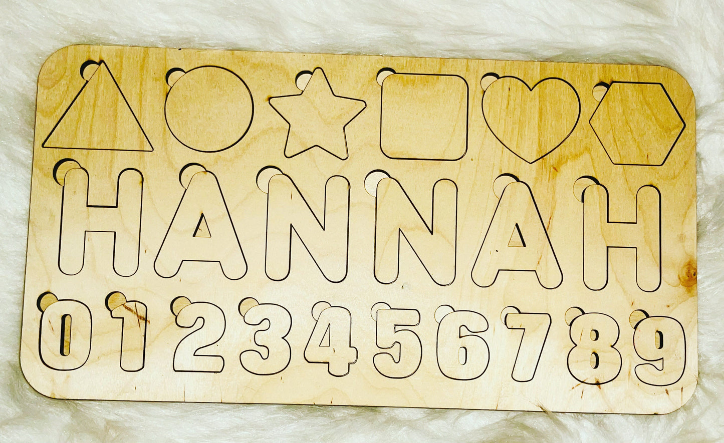 Custom wooden Name/numbers/shapes puzzle Montessori