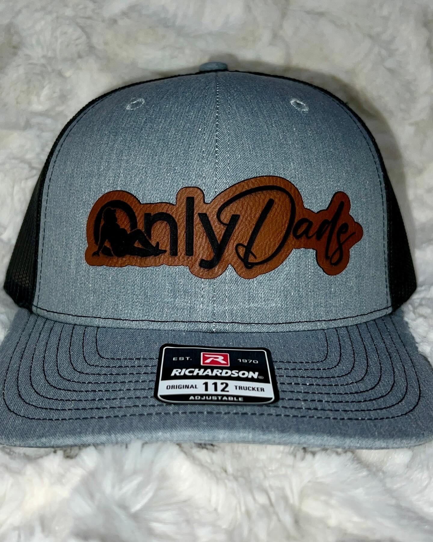 Only Dads Richardson 112 Trucker Hat, Funny Leatherette Patch