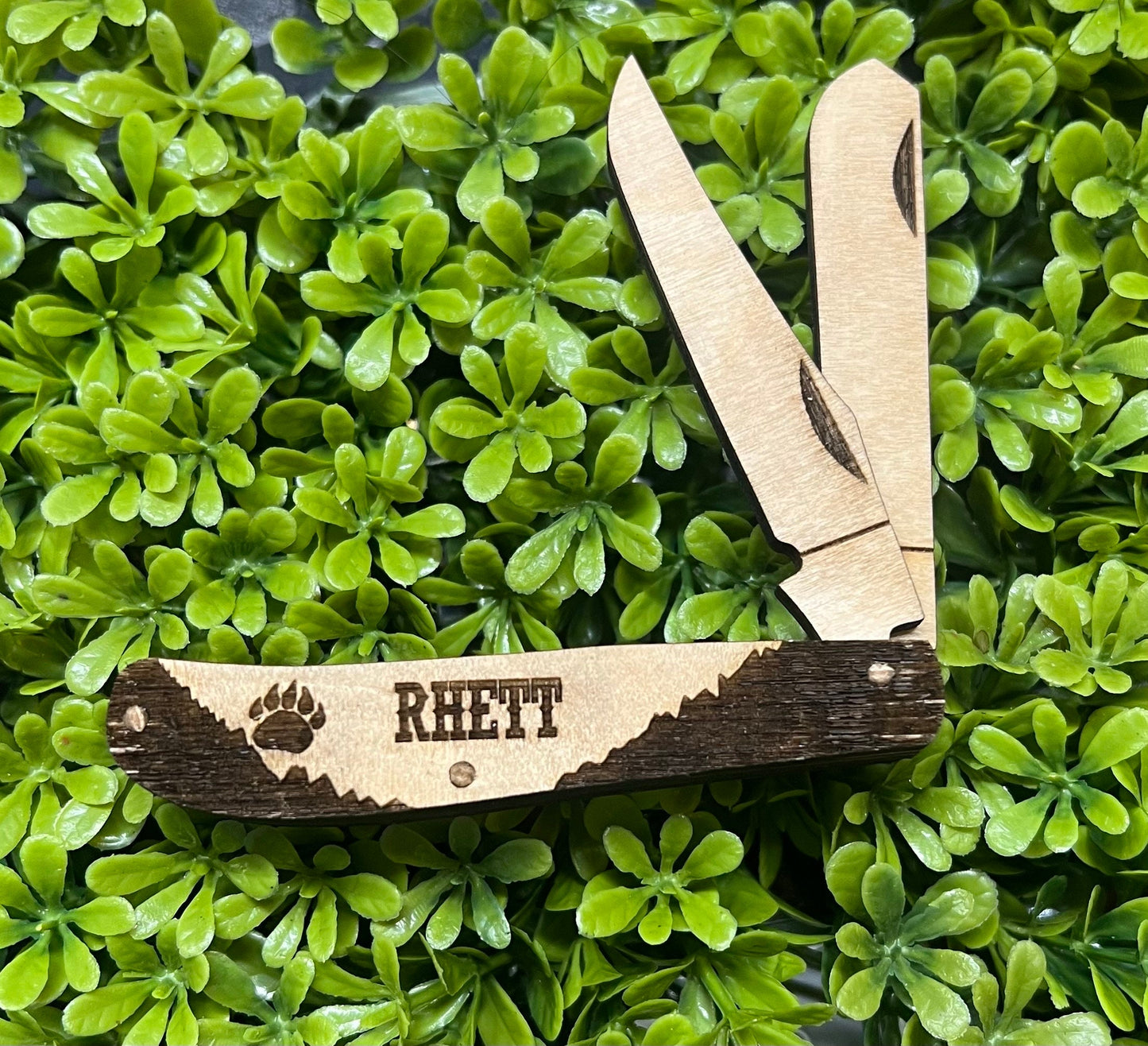 Personalized Wooden Toy Knife, Pretend Play Pocket Knife