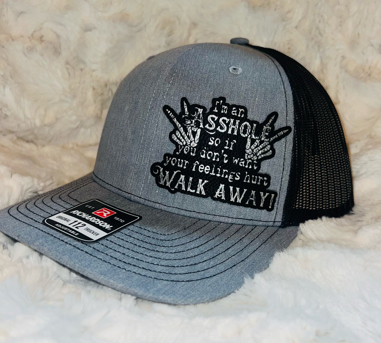 Only Dads Richardson 112 Trucker Hat, Funny Leatherette Patch