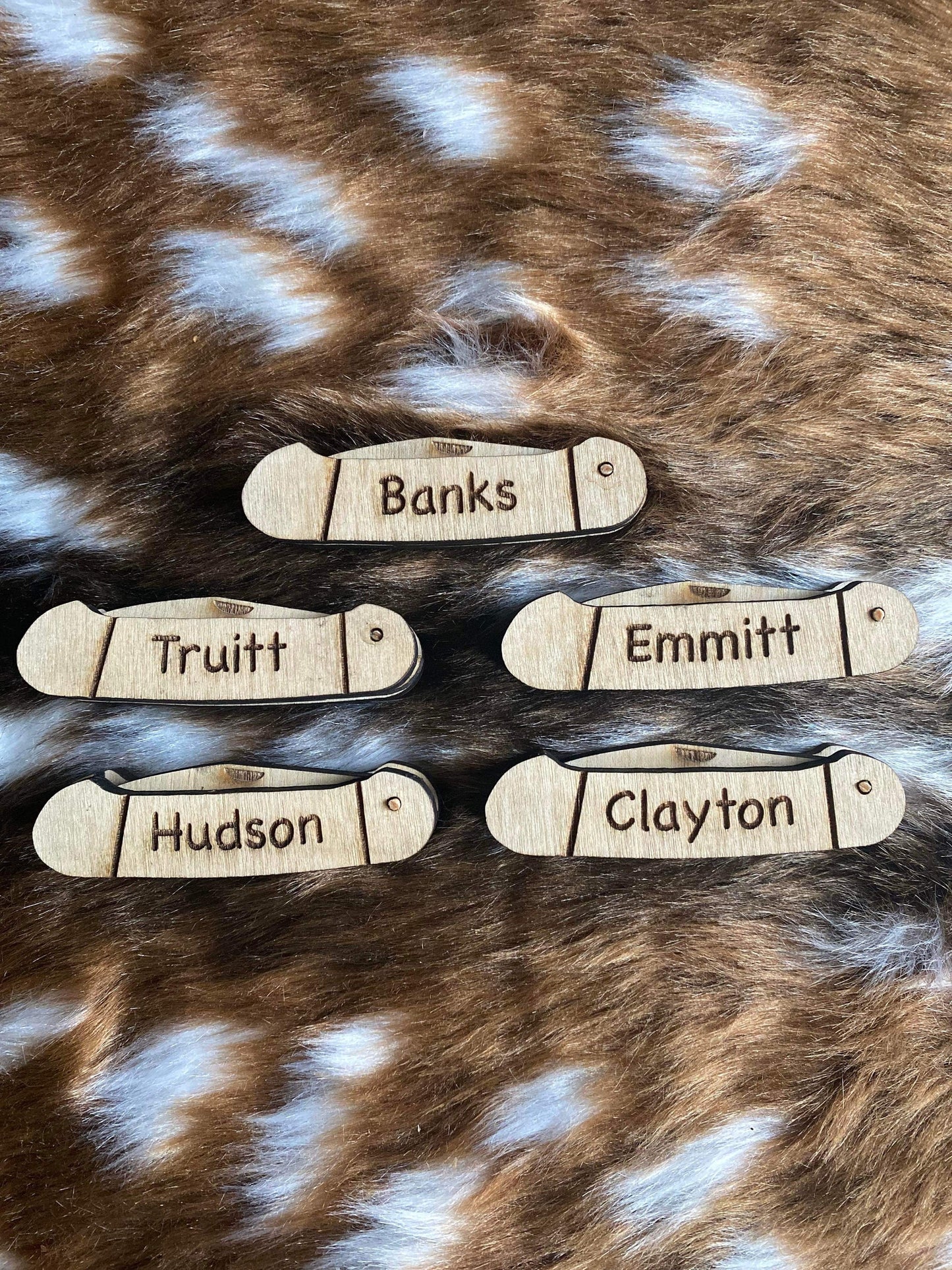 Personalized wooden pocket knife/kids play/ wood knife/Easter basket filler